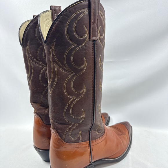ACME Vintage Western Cowboy Boots Leather Lizard Toe Women’s 8.5 - Picture 11 of 16